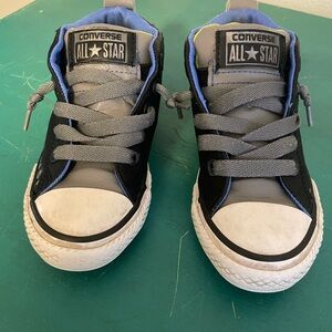 Converse Kids Black and Gray All Star Sneakers